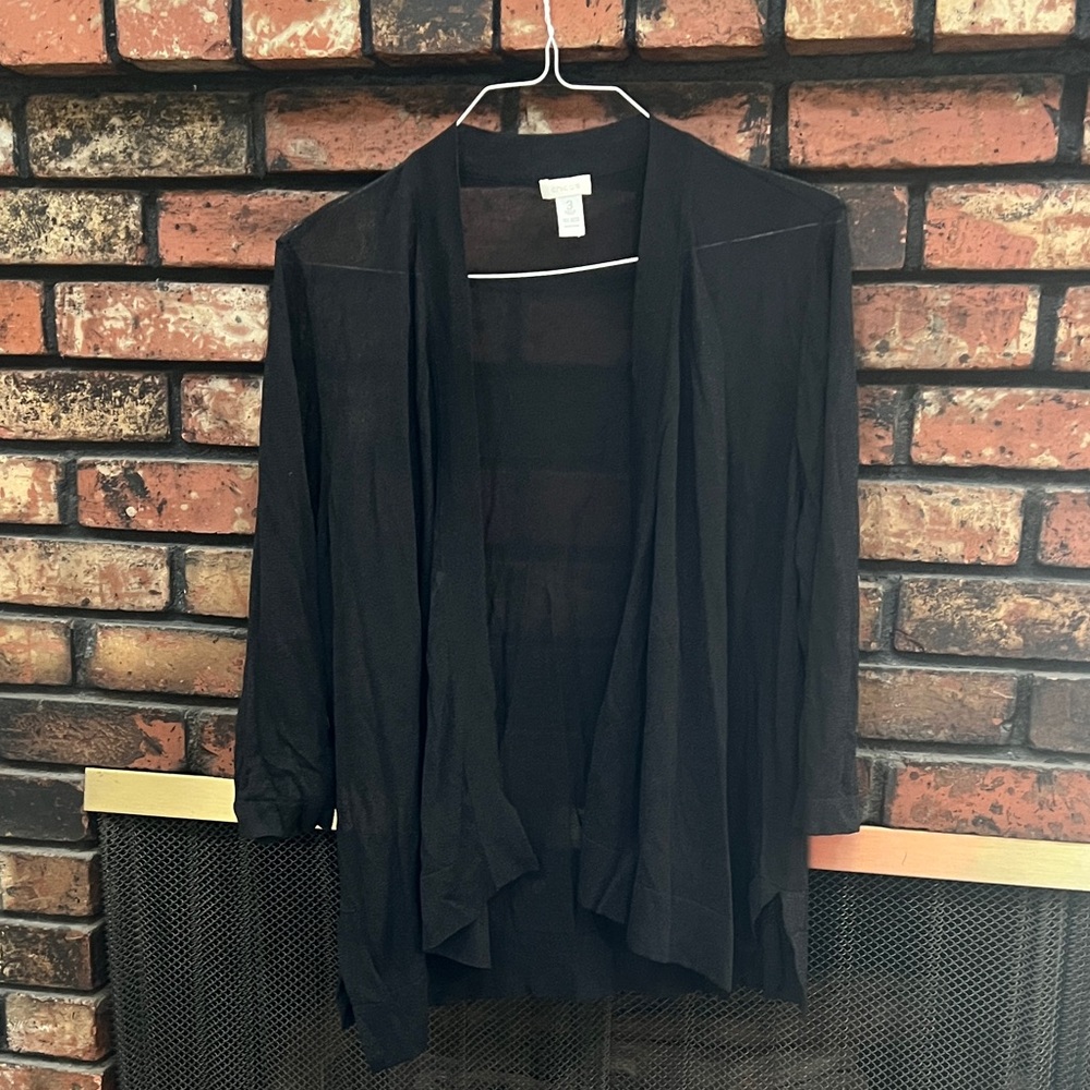 Chico's Black sheer  Cardigan